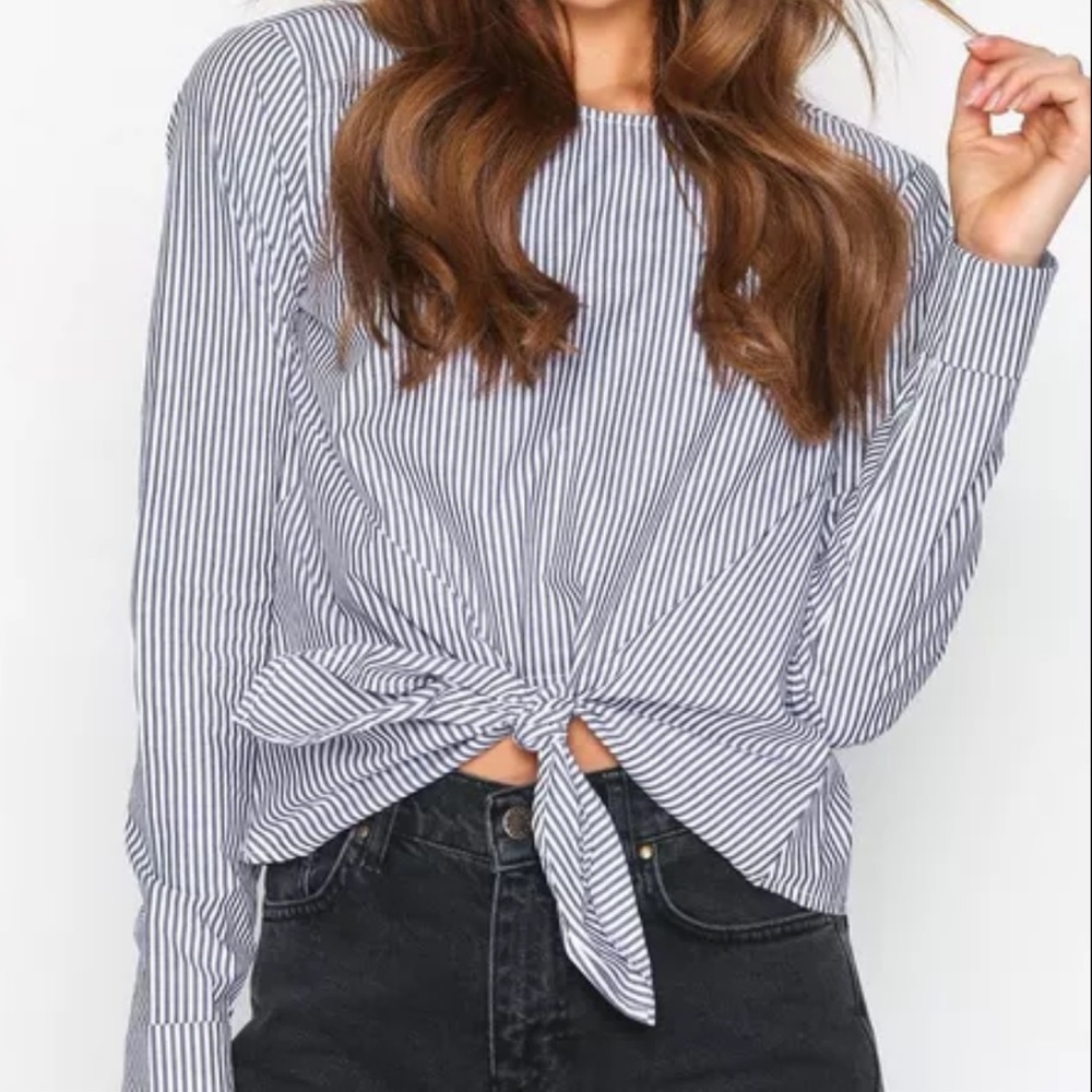 Striped Blue Blouse